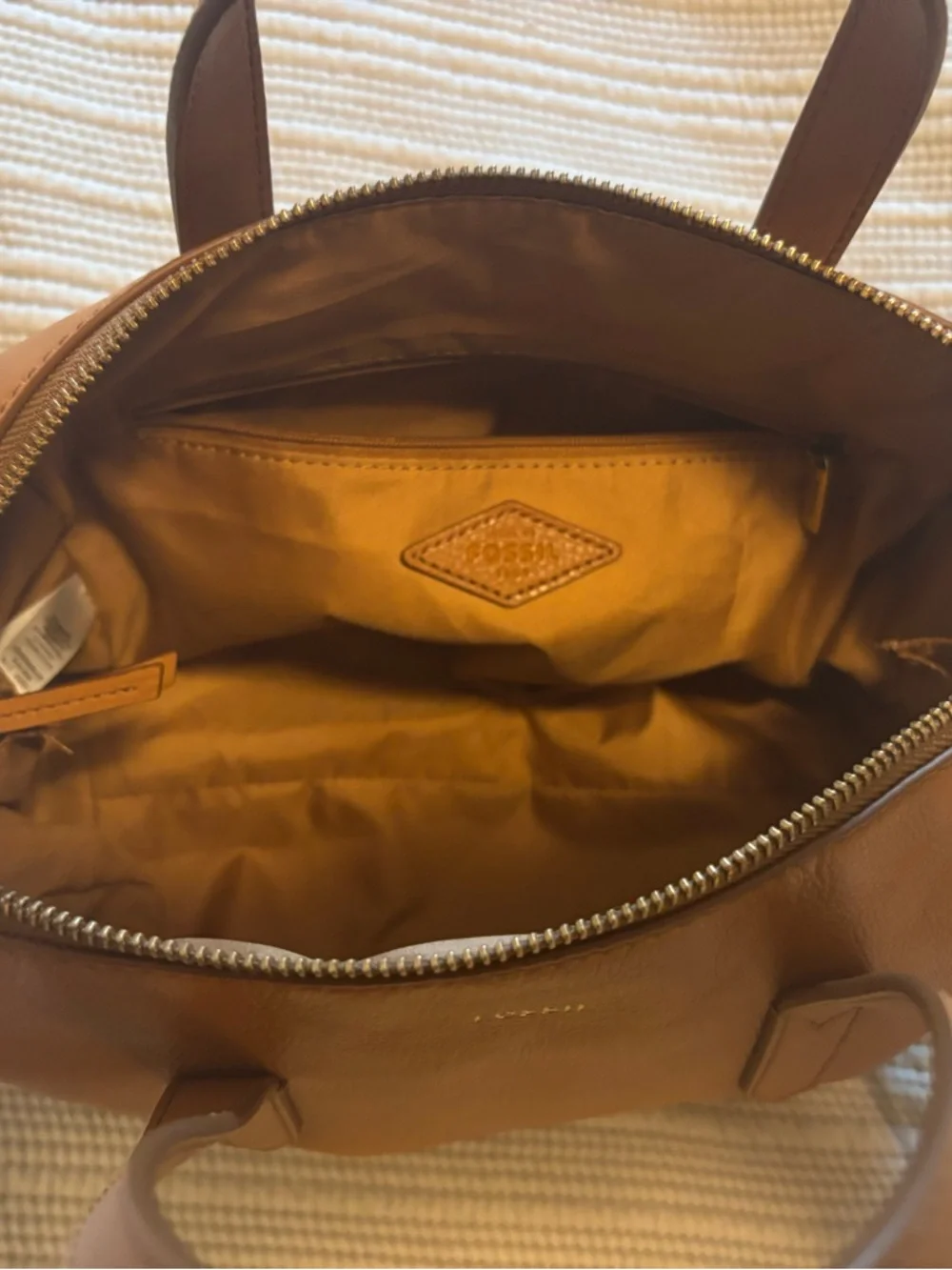 Fossil Sydney tan leather satchel Excellent